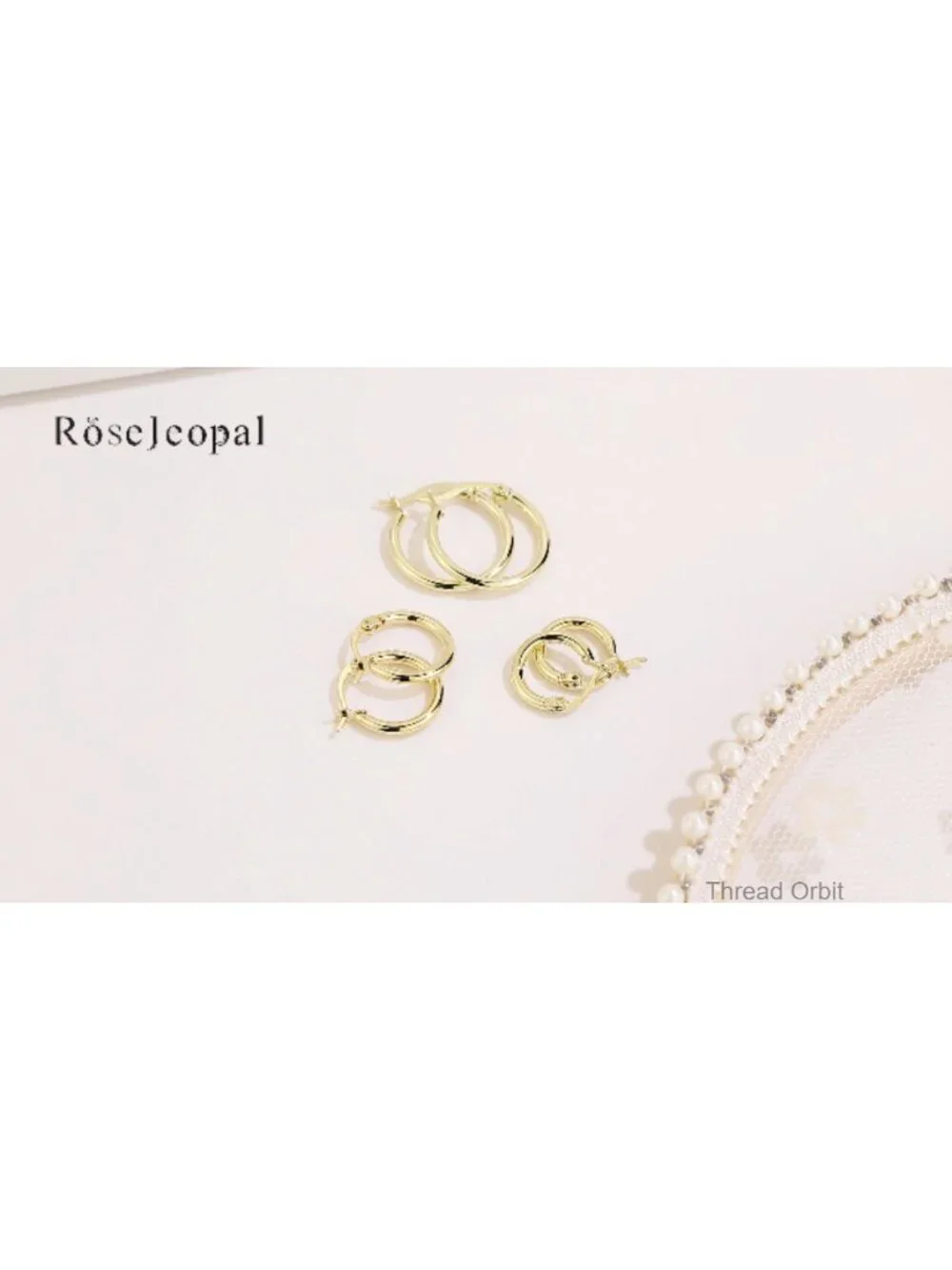 3 Pairs Small Gold Hoop Earrings Set, 13-20mm, Sterling Silver Post, 14K Gold
